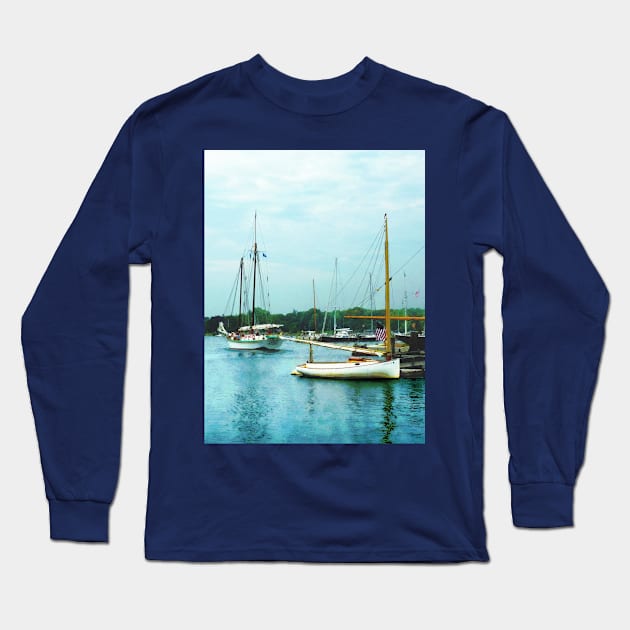 Boats on a Calm Sea Long Sleeve T-Shirt by SusanSavad